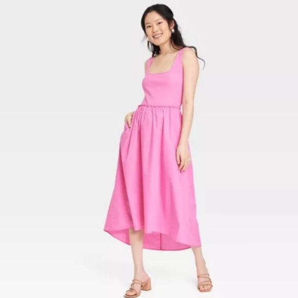a new day Dresses & Skirts - New with tags A New Day Pink midi dress so cute size XXL